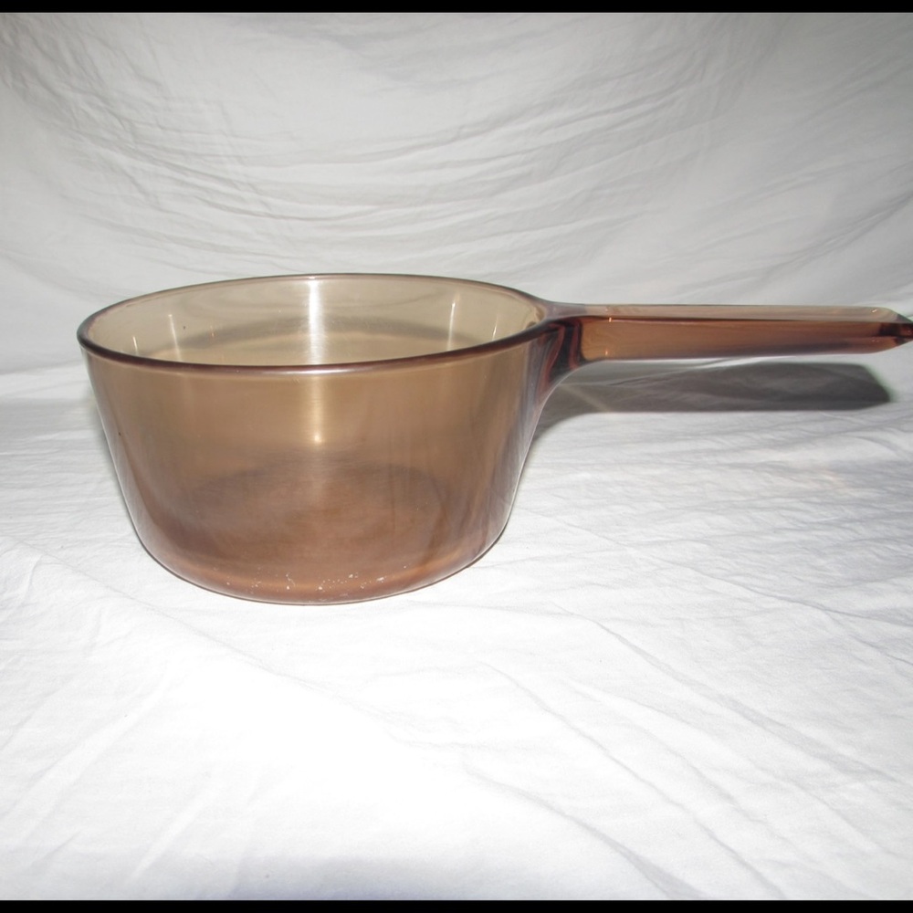 Vintage Vision Amber Glass Saucepan - Picture 3 of 9